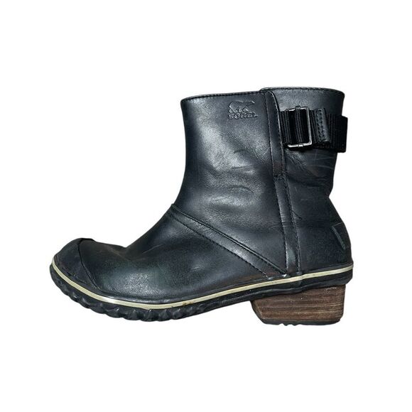 SOREL Slimboot Slimpack Pull on Short Boot Black Size 6 - Picture 1 of 10